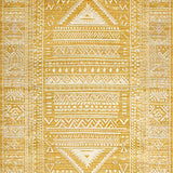 Ultra Soft Area Rug, Non Slip, Stain Resistant, Washable Area Rugs for Living Room, Bedroom, Artistic Mustard Floral Composition(Gold)