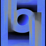 Lively Abstract Swirling Design(Blue)