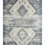 Ultra Soft Area Rug, Non Slip, Stain Resistant, Washable Area Rugs for Living Room, Bedroom, Chic Neutral Tiled Patterns(Gray)