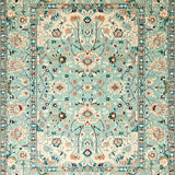 Ultra Soft Area Rug, Non Slip, Stain Resistant, Washable Area Rugs for Living Room, Bedroom, Elegant Pastel Floral Motif(Blue)