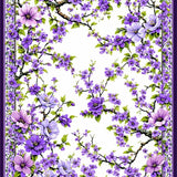 Ultra Soft Area Rug, Non Slip, Stain Resistant, Washable Area Rugs for Living Room, Bedroom, Vivid Pastoral Leaf Motif(Purple)