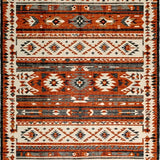 Ultra Soft Area Rug, Non Slip, Stain Resistant, Washable Area Rugs for Living Room, Bedroom, Intricate Southwestern Patterned Elegance(Red)