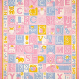 Ultra Soft Area Rug, Non Slip, Stain Resistant, Washable Area Rugs for Living Room, Bedroom, Dynamic Multicolored Animal Alphabet Design(Pink)
