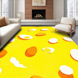 Ultra Soft Area Rug, Non Slip, Stain Resistant, Washable Area Rugs for Living Room, Bedroom, Playful Contemporary Art Piece(Yellow)