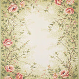 Ultra Soft Area Rug, Non Slip, Stain Resistant, Washable Area Rugs for Living Room, Bedroom, Serene Nature-Inspired Floral Palette(Green)