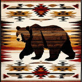 Ultra Soft Area Rug, Non Slip, Stain Resistant, Washable Area Rugs for Living Room, Bedroom, Vibrant Ethnic Geometric Print(Brown)