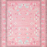 Ultra Soft Area Rug, Non Slip, Stain Resistant, Washable Area Rugs for Living Room, Bedroom, Delicate Feminine Whimsical Touch(Pink)