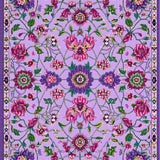 Ultra Soft Area Rug, Non Slip, Stain Resistant, Washable Area Rugs for Living Room, Bedroom, Elegant Shag Floral Motif(Purple)