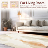 Abstract Cloud Tie Dyed Neutral Area(Beige)