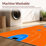 Ultra Soft Area Rug, Non Slip, Stain Resistant, Washable Area Rugs for Living Room, Bedroom, Energetic Field Layout Decor(Orange)