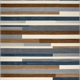 Ultra Soft Area Rug, Non Slip, Stain Resistant, Washable Area Rugs for Living Room, Bedroom, Lively Patterned Striping with Flair(Brown)