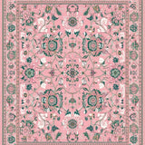Ultra Soft Area Rug, Non Slip, Stain Resistant, Washable Area Rugs for Living Room, Bedroom, Whimsical Floral Boho Elegance(Pink)