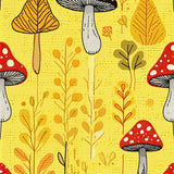 Ultra Soft Area Rug, Non Slip, Stain Resistant, Washable Area Rugs for Living Room, Bedroom, Soft Pastel Mushroom Fantasy(Yellow)