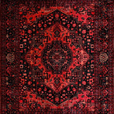 Contemporary Ogee Print(Red)