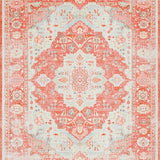 Ultra Soft Area Rug, Non Slip, Stain Resistant, Washable Area Rugs for Living Room, Bedroom, Rustic Floral Vintage Charm(Red)