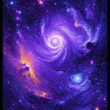 Ultra Soft Area Rug, Non Slip, Stain Resistant, Washable Area Rugs for Living Room, Bedroom, Playful Universe Inspired Graphics(Purple)
