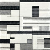 Ultra Soft Area Rug, Non Slip, Stain Resistant, Washable Area Rugs for Living Room, Bedroom, Reversible Black and White Striped Rug for Outdoor Entrance Decor(Gray)