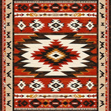 Ultra Soft Area Rug, Non Slip, Stain Resistant, Washable Area Rugs for Living Room, Bedroom, Bold Earthy Abstract Visuals(Red)