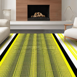 Ultra Soft Area Rug, Non Slip, Stain Resistant, Washable Area Rugs for Living Room, Bedroom, Vibrant Abstract Pattern Statement(Yellow)