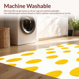 Ultra Soft Area Rug, Non Slip, Stain Resistant, Washable Area Rugs for Living Room, Bedroom, Cute Cheerful Modern Illustration(Yellow)