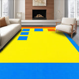 Ultra Soft Area Rug, Non Slip, Stain Resistant, Washable Area Rugs for Living Room, Bedroom, Cheerful Colorful Hopscotch Visuals(Yellow)