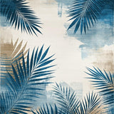 Ultra Soft Area Rug, Non Slip, Stain Resistant, Washable Area Rugs for Living Room, Bedroom, Modern Tropical Leaf Pattern Carpet in Blue Grey Beige Tones(Blue)