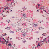 Ultra Soft Area Rug, Non Slip, Stain Resistant, Washable Area Rugs for Living Room, Bedroom, Contemporary Vibrant Nature Scene(Pink)