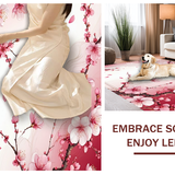Ultra Soft Area Rug, Non Slip, Stain Resistant, Washable Area Rugs for Living Room, Bedroom, Chic Pink Ombre Floral Arrangement(Pink)