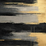 Ultra Soft Area Rug, Non Slip, Stain Resistant, Washable Area Rugs for Living Room, Bedroom, Elegant Modern Gold Accents(Black)