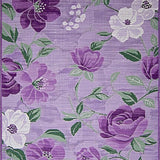 Ultra Soft Area Rug, Non Slip, Stain Resistant, Washable Area Rugs for Living Room, Bedroom, Chic Transitional Symmetrical Waves(Purple)