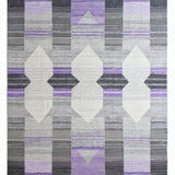 Ultra Soft Area Rug, Non Slip, Stain Resistant, Washable Area Rugs for Living Room, Bedroom, Transitional Grey Lavender Trellis Art(Purple)