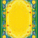 Ultra Soft Area Rug, Non Slip, Stain Resistant, Washable Area Rugs for Living Room, Bedroom, Vibrant Abstract Sunshine Motif(Yellow)