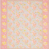 Ultra Soft Area Rug, Non Slip, Stain Resistant, Washable Area Rugs for Living Room, Bedroom, Cheerful Blossom Geometric Fusion(Pink)