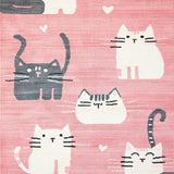 Ultra Soft Area Rug, Non Slip, Stain Resistant, Washable Area Rugs for Living Room, Bedroom, Charming Irregular Cartoon Aesthetic(Pink)