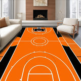 Ultra Soft Area Rug, Non Slip, Stain Resistant, Washable Area Rugs for Living Room, Bedroom, Playful Kids' Basketball Theme Decor(Orange)