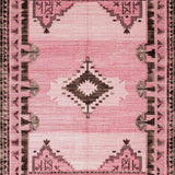 Ultra Soft Area Rug, Non Slip, Stain Resistant, Washable Area Rugs for Living Room, Bedroom, Vibrant Playful Cowboy Art Design(Pink)