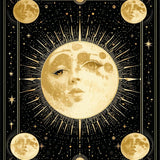 Ultra Soft Area Rug, Non Slip, Stain Resistant, Washable Area Rugs for Living Room, Bedroom, Starry Night Zodiac Patterned Elegance(Gold)
