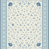 Ultra Soft Area Rug, Non Slip, Stain Resistant, Washable Area Rugs for Living Room, Bedroom, Serene Beach Vibes Decorative Piece(Blue)