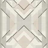 Modern Beige Geometric Diamond Patterned(Beige)