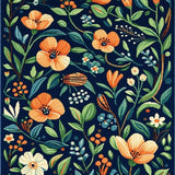 Ultra Soft Area Rug, Non Slip, Stain Resistant, Washable Area Rugs for Living Room, Bedroom, Elegant Insect Botanical Arrangement(Black)