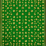 Ultra Soft Area Rug, Non Slip, Stain Resistant, Washable Area Rugs for Living Room, Bedroom, Rustic Four-Leaf Clover Motif(Green)