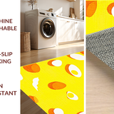 Ultra Soft Area Rug, Non Slip, Stain Resistant, Washable Area Rugs for Living Room, Bedroom, Playful Contemporary Art Piece(Yellow)