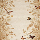 Ultra Soft Area Rug, Non Slip, Stain Resistant, Washable Area Rugs for Living Room, Bedroom, Contemporary Abstract Insect Art(Beige)
