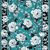 Artistic Black and Teal Flourish(Green)