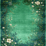 Intricate Botanical Leaf Motif(Green)
