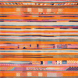 Ultra Soft Area Rug, Non Slip, Stain Resistant, Washable Area Rugs for Living Room, Bedroom, Stylish Trellis Print in Vibrance(Orange)