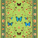 Ultra Soft Area Rug, Non Slip, Stain Resistant, Washable Area Rugs for Living Room, Bedroom, Charming Retro Insect Pattern(Green)