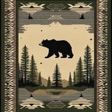 Ultra Soft Area Rug, Non Slip, Stain Resistant, Washable Area Rugs for Living Room, Bedroom, Classic Woodland Animal Motif(Beige)