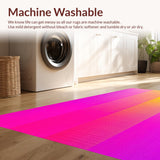 Ultra Soft Area Rug, Non Slip, Stain Resistant, Washable Area Rugs for Living Room, Bedroom, Elegant Bright Hued Flowing Design(Yellow)