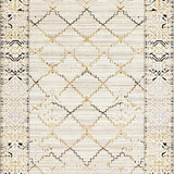 Ultra Soft Area Rug, Non Slip, Stain Resistant, Washable Area Rugs for Living Room, Bedroom, Stylish High-Low Patterned Rug(Beige)